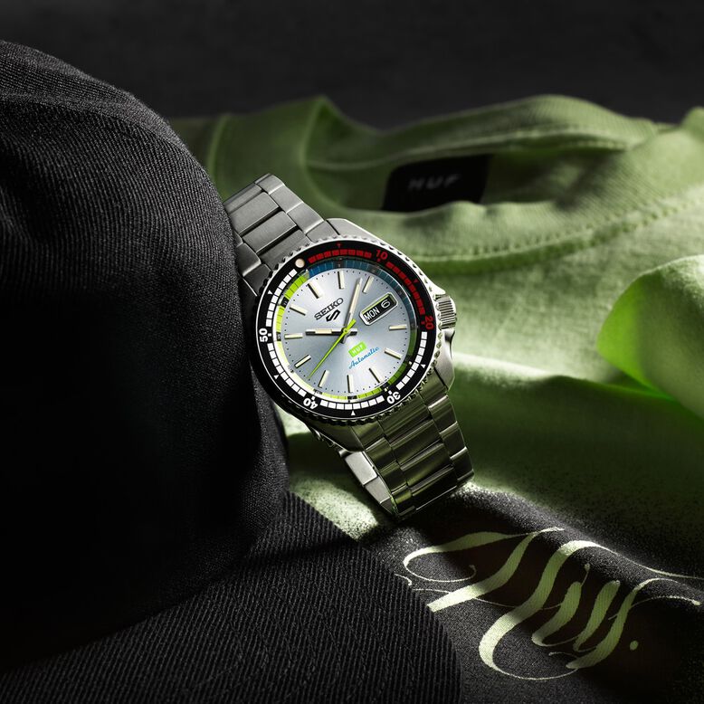 5 Sports X HUF Limited Edition Collaboration II 42.5mm Bracelet Strap Mens Watch Silver, , hi-res