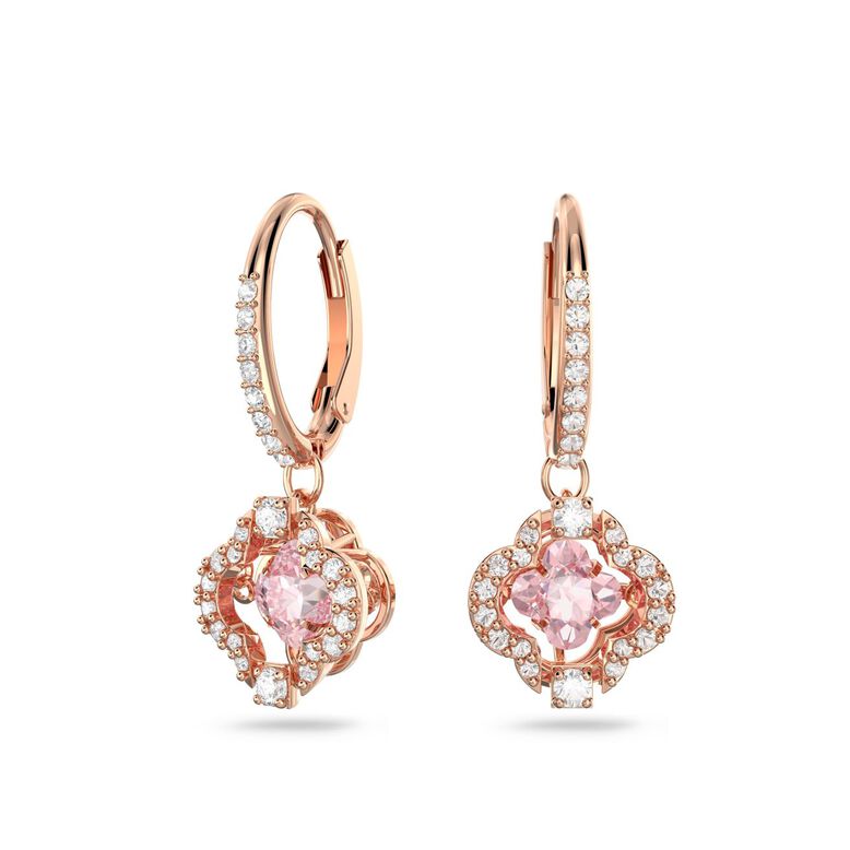 Sparkling Dc Lady Earrings Rose Gold Pink , , hi-res