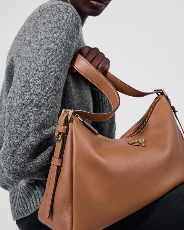 Prada Aim&eacute;e large leather shoulder bag, , hi-res