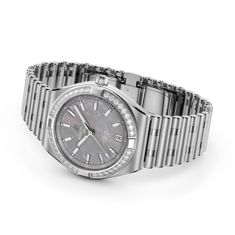 Chronomat Automatic 36mm Ladies Watch Grey Mother Of Pearl, , hi-res