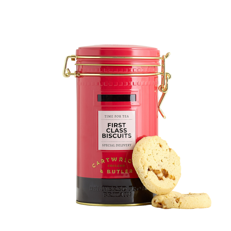 Salted Caramel Biscuits In Postbox Tin, , hi-res