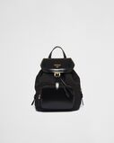 Medium Re-Nylon and brushed leather backpack, , hi-res
