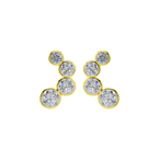 Classic Cz Climber Earrings Gold