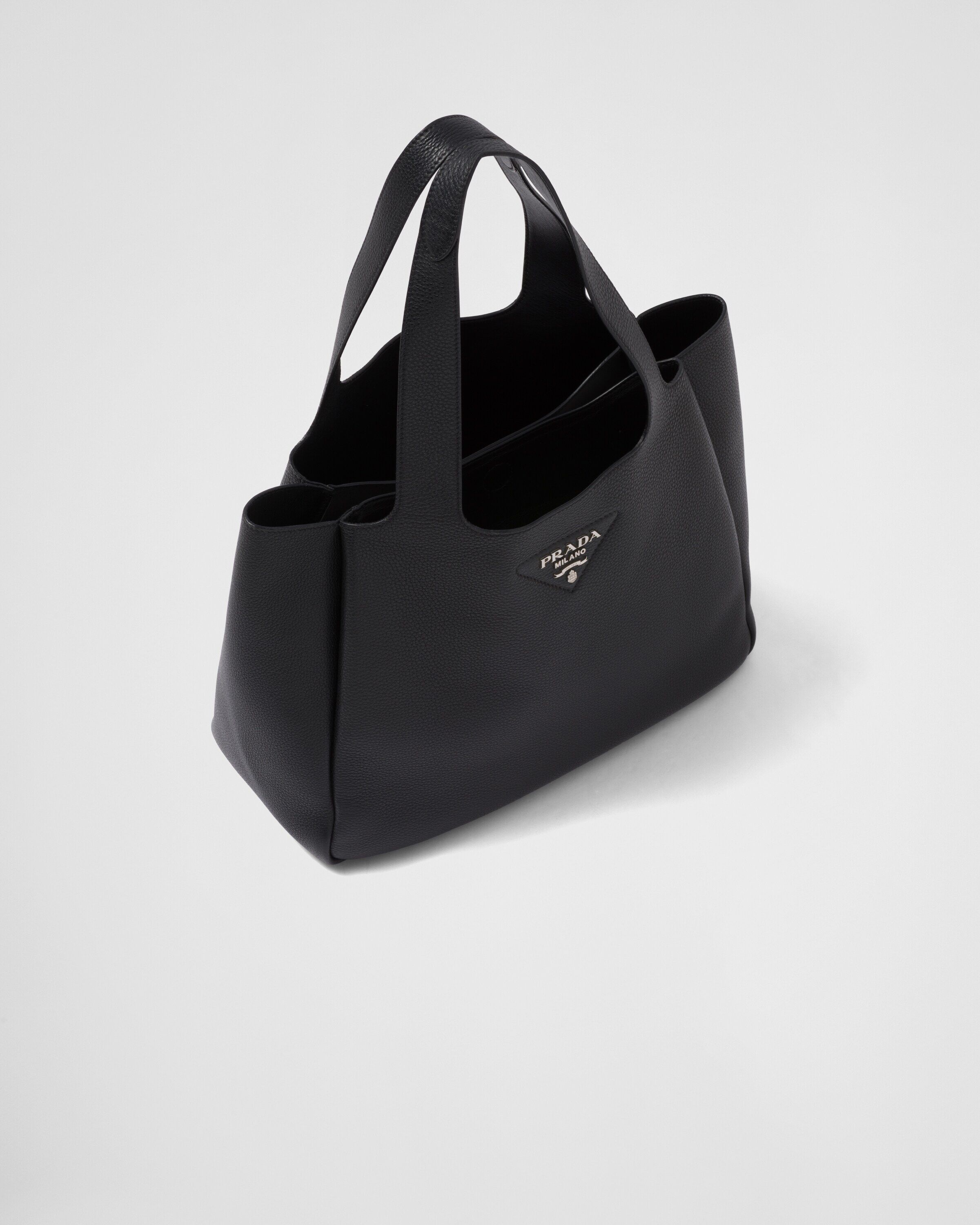 ハンドバッグ Large leather tote bag 1BG512_2CYS_F03BH_V_OOO Black Large leather tote bag | PRADA