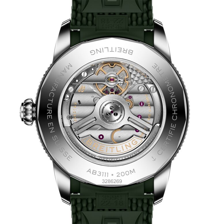 Superocean Heritage B31 Automatic 42mm Mens Watch Green Rubber, , hi-res