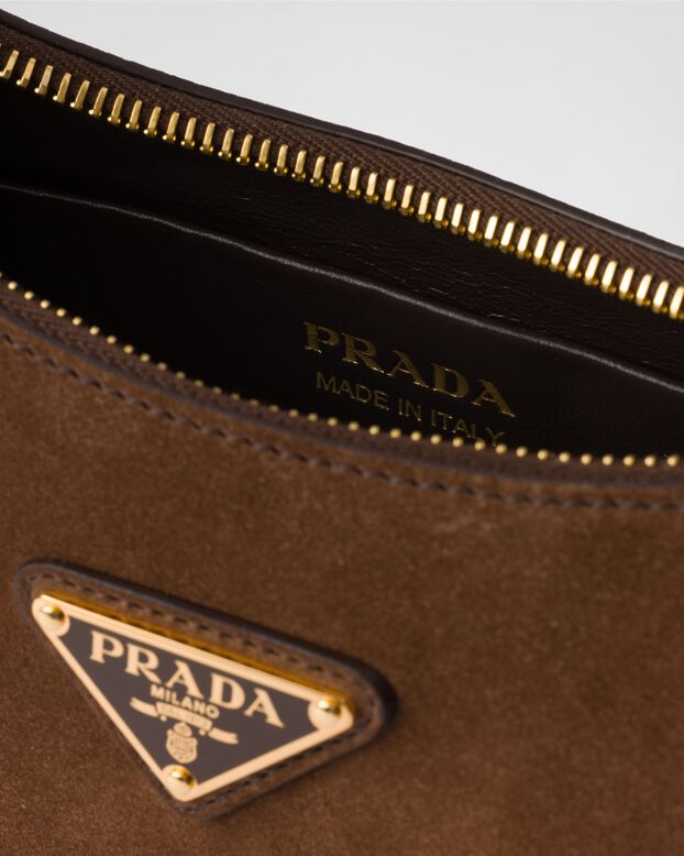 Prada Arqu&eacute; suede shoulder bag, , hi-res