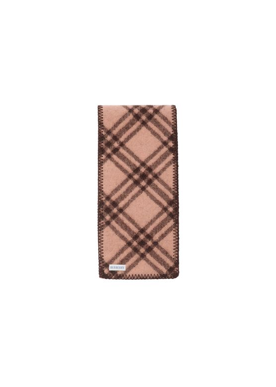 Narrow Check Wool Scarf, , hi-res