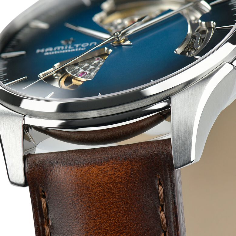 Jazzmaster Open Heart 40mm Mens Watch Blue, , hi-res