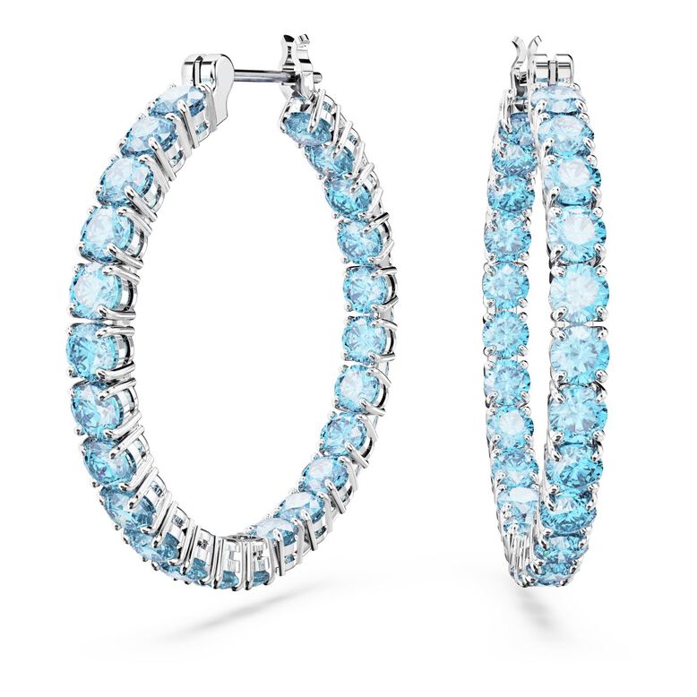 Matrix Lady Earrings Blue Whit, , hi-res