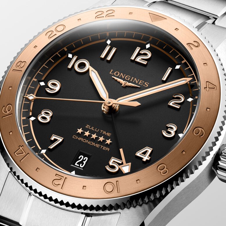 Spirit Zulu Time 1925 39mm Mens Watch Black 18ct Rose Gold, , hi-res