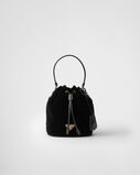 Velvet mini-bag with nappa leather details, , hi-res
