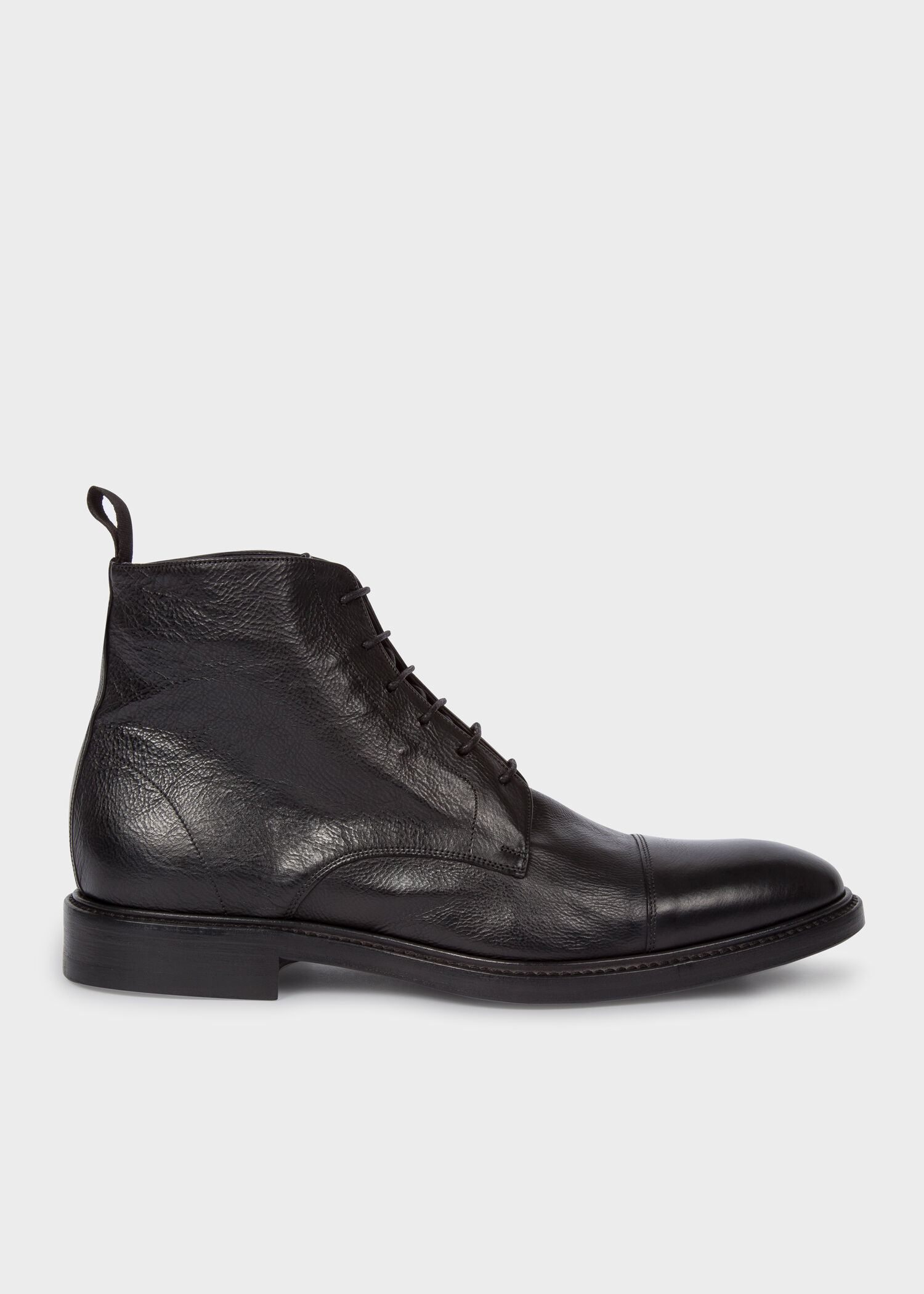 Dip Dyed Black Calf Leather Jarman Boots