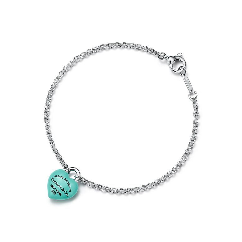 Return to Tiffany&trade; Full Heart Bracelet in Sterling Silver with Tiffany Blue&reg; - Size Medium, , hi-res