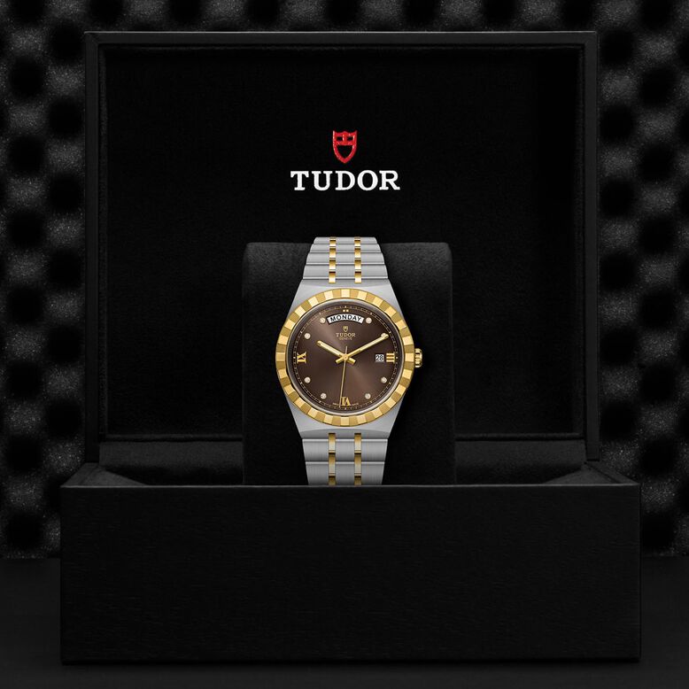 Royal S&amp;G 41mm Steel Case Diamond-Set Chocolate Dial, , hi-res