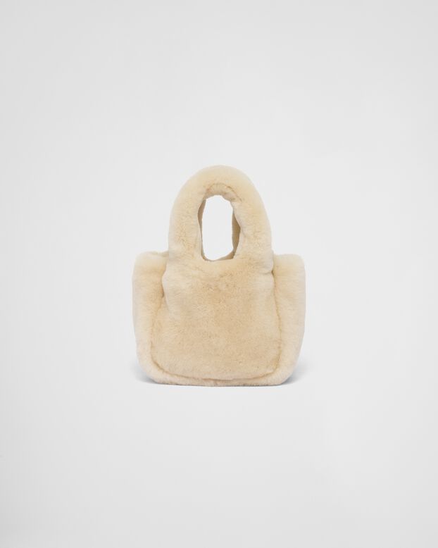 Mini shearling handbag, , hi-res