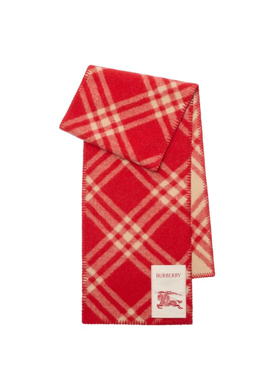 Check Wool Scarf, , hi-res