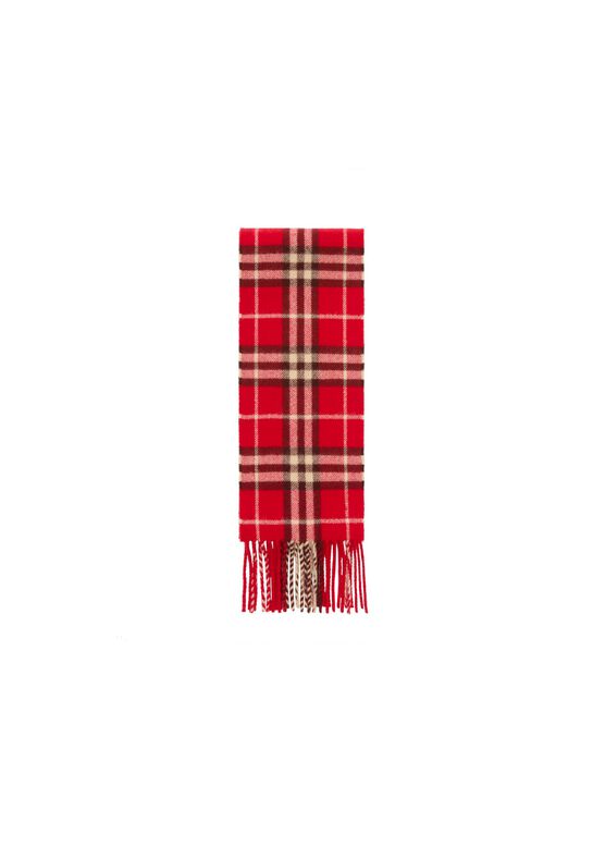 Narrow Check Cashmere Scarf, , hi-res