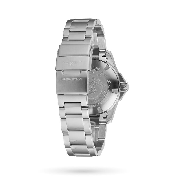 HydroConquest 41mm Stainless Steel Mens Watch - Green, , hi-res