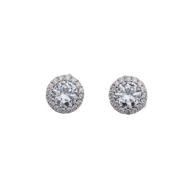 Crystal Classical Earring  - Silver, , hi-res