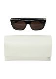 Embossed Check Square Sunglasses, , hi-res