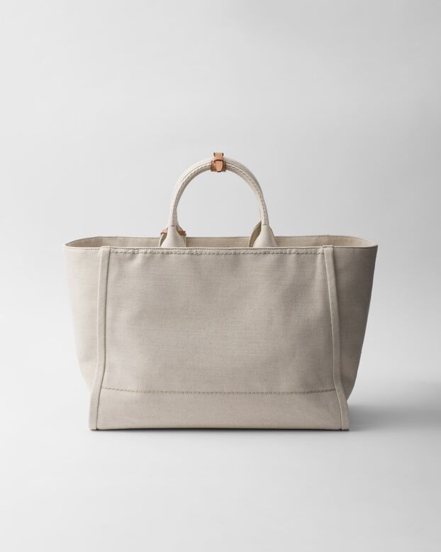 Linen blend tote bag, , hi-res