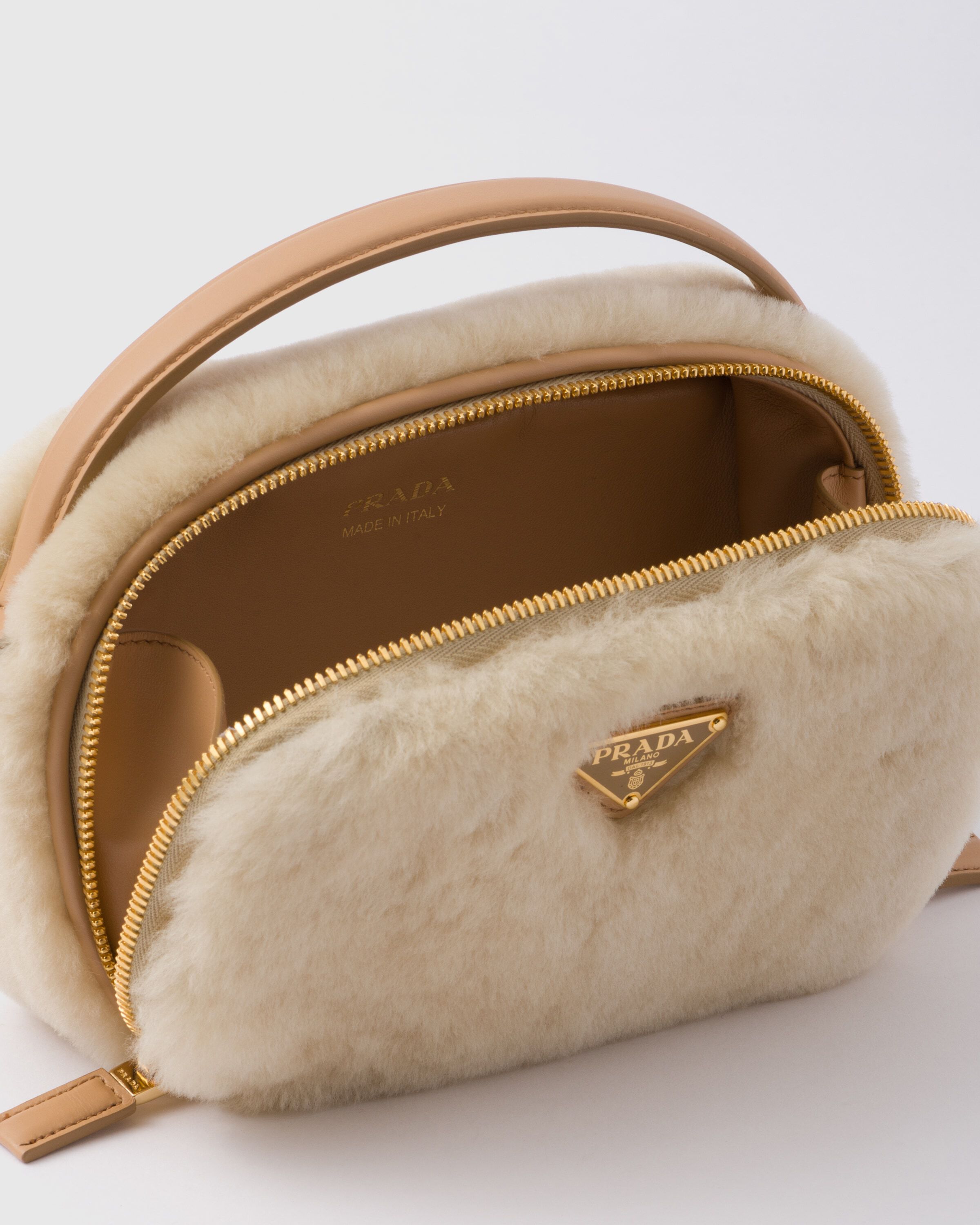 Prada Odette shearling mini bag