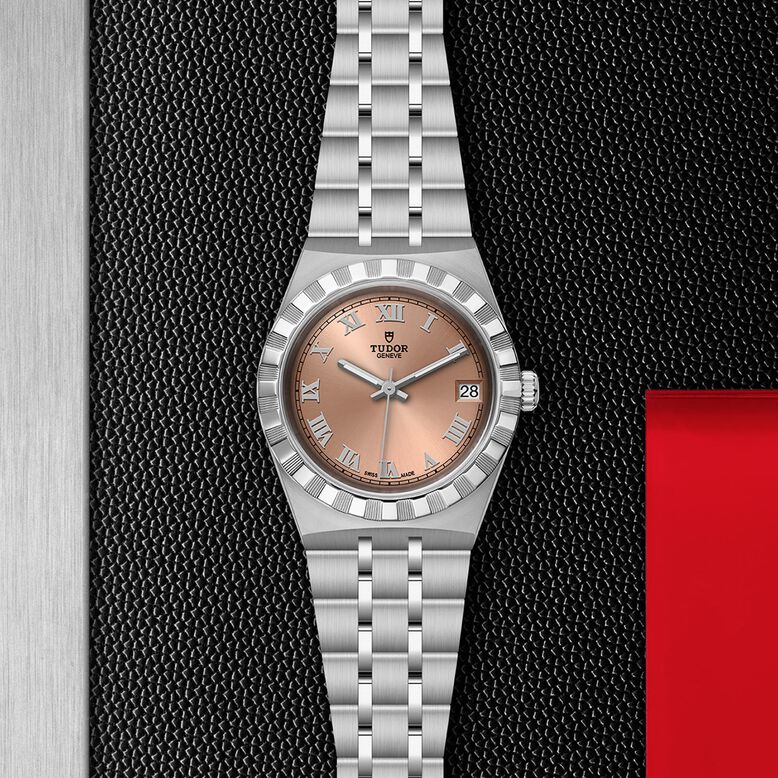 Royal 34mm Steel Case Salmon Dial, , hi-res