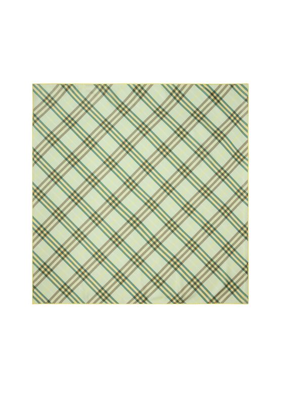 Check Silk Scarf, , hi-res