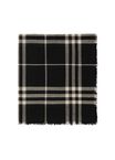 Wide Check Wool Scarf
