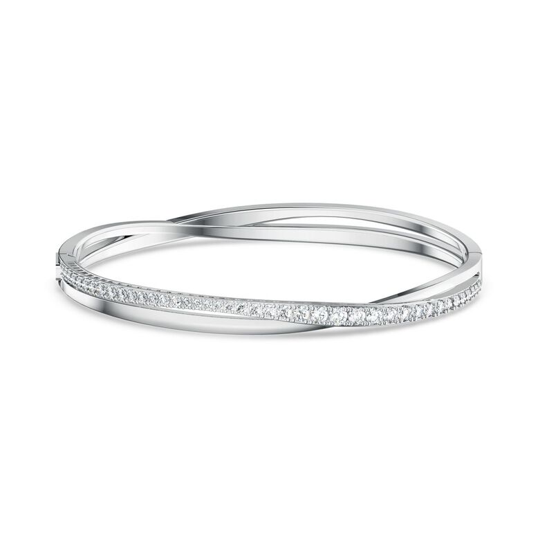 Twist Lady Bracelet L Silver Cz, , hi-res