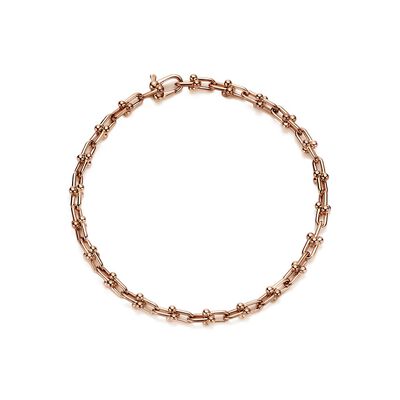 Tiffany HardWear Micro Link Bracelet in Rose Gold - Size Medium