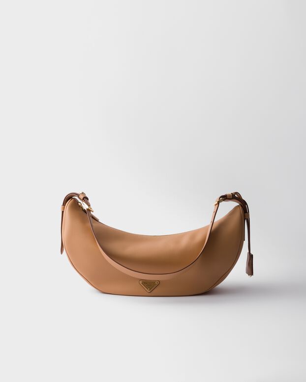 Prada Demi-lune large leather shoulder bag, , hi-res