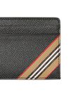 Icon Stripe Print Grainy Leather Card Case, , hi-res