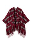 Check Wool Cashmere Cape