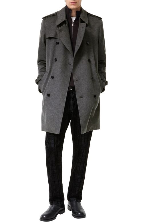 Mid-length Cashmere Hastings Trench Coat, , hi-res