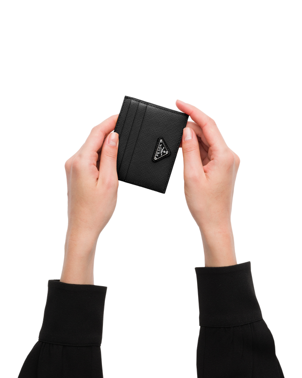 Saffiano Leather card holder, , hi-res