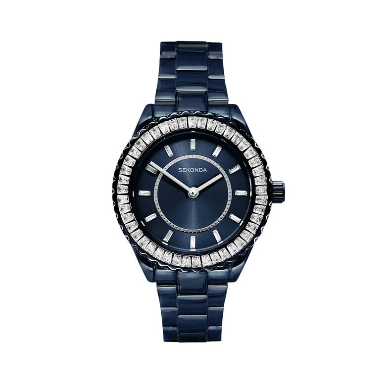 Gold Case Stainless Steel Watch, , hi-res