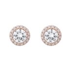 Crystal Classical Earring  - Rose Gold