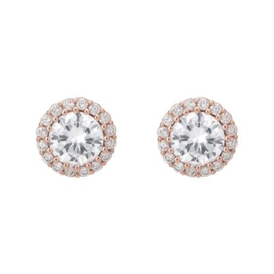 Crystal Classical Earring  - Rose Gold