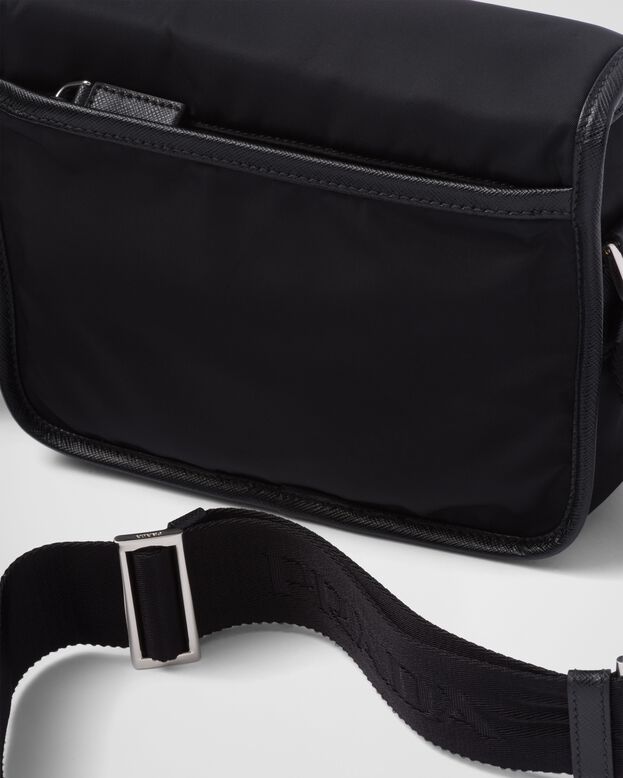Re-Nylon and Saffiano leather shoulder bag, , hi-res