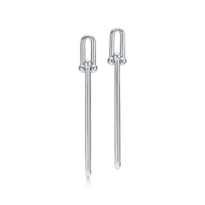 Tiffany City HardWear double long link earrings in sterling silver