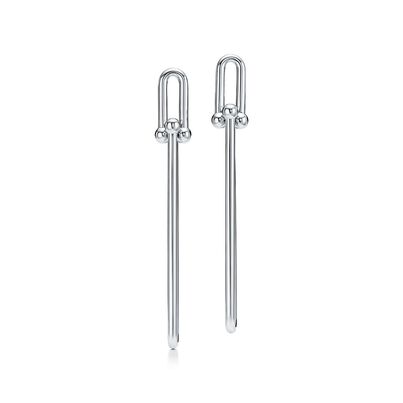 Tiffany City HardWear double long link earrings in sterling silver, , hi-res