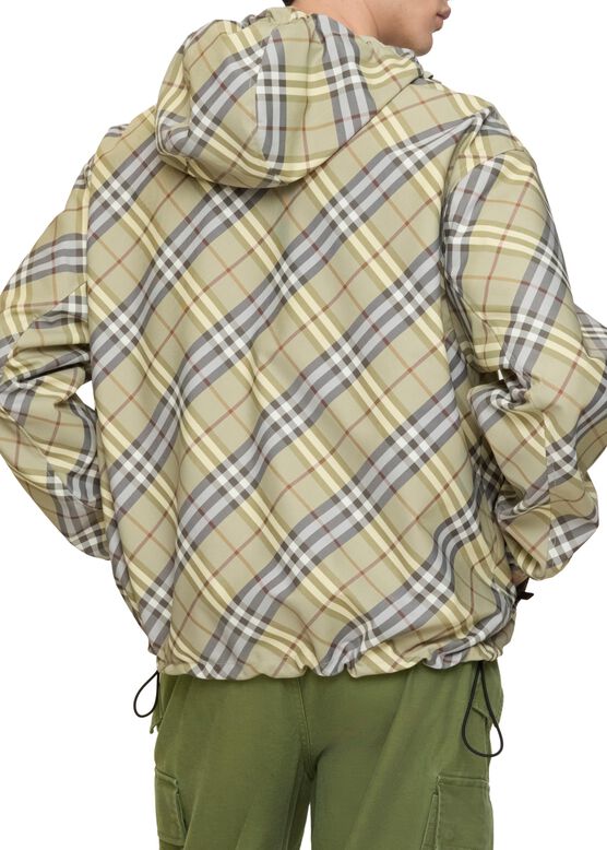 Reversible Check Hooded Jacket, , hi-res