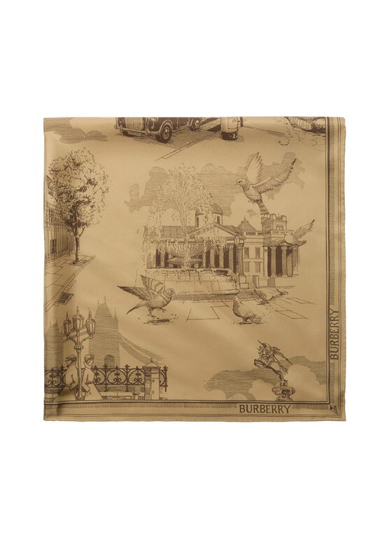 London Landmarks Silk Scarf, , hi-res