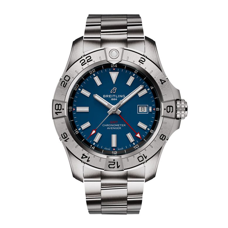 Avenger Automatic GMT 44mm Mens Watch Blue Stainless Steel, , hi-res