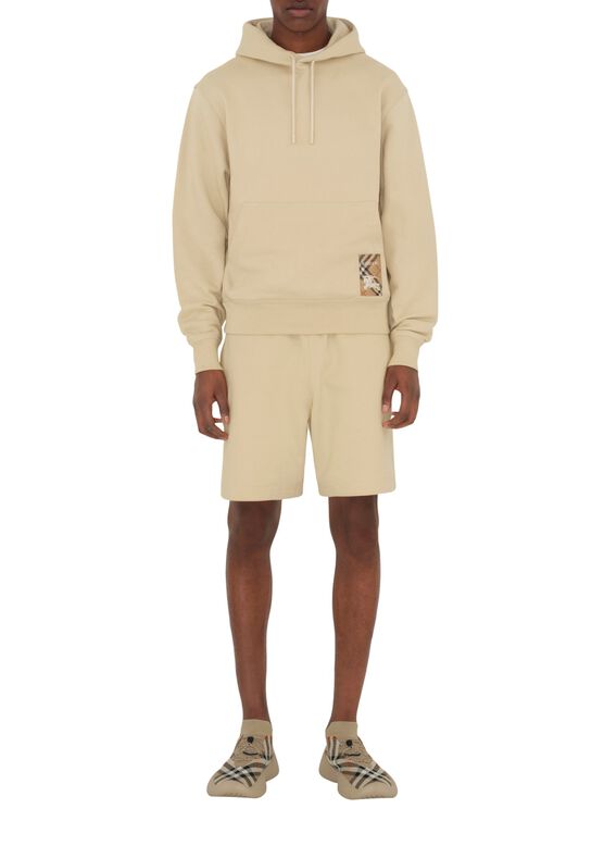 Check Label Cotton Shorts, , hi-res