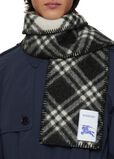 Narrow Check Wool Scarf, , hi-res