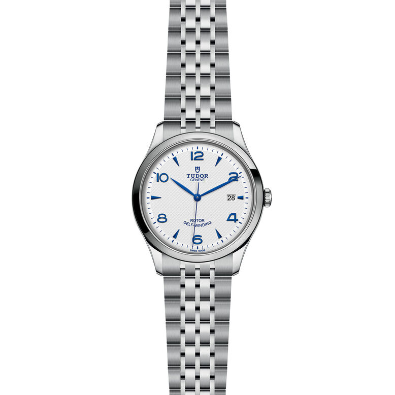 1926 41mm Mens Watch Steel Case Opaline and Blue Dial, , hi-res