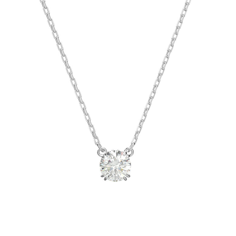 Stilla Pendant Round White Rhodium, , hi-res