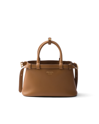 Prada Buckle small leather handbag with double belt
